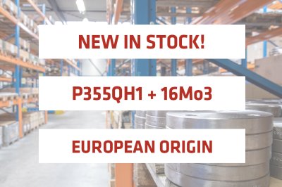 image P355QH1 + 16Mo3 now available from stock!